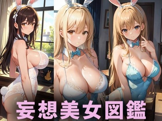 巨乳バニーガール美女【妄想イラスト美女図鑑vol.142】 メイン画像