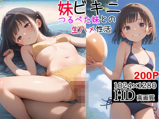 妹ビキニ つるぺた妹との生ハメ性活 メイン画像