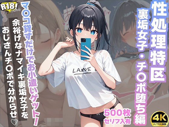 『セリフ入有:4K×500枚』性処理特区〜裏垢女子・チ〇ポ堕ち編〜 メイン画像