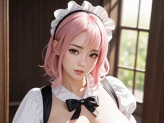 【AIグラビア巨乳美女写真集】Vol.17ピンク髪メイドの天使さん センシティブまとめ メイン画像