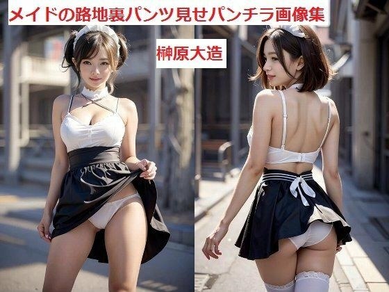 メイドの路地裏パンツ見せパンチラ画像集 メイン画像