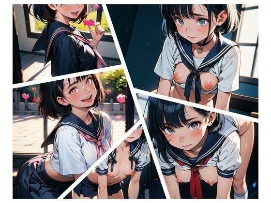 AI春画  セーラー服美少女 メイン画像