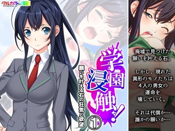 学園浸触！願いを叶える石の狂気と欲望 1巻 メイン画像