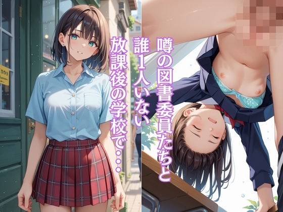 噂の図書委員たちと 誰1人いない 放課後の学校で・・・ メイン画像