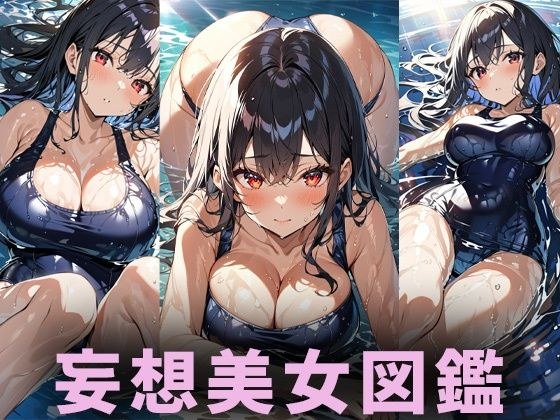 巨乳水着美女【妄想イラスト美女図鑑vol.156】 メイン画像