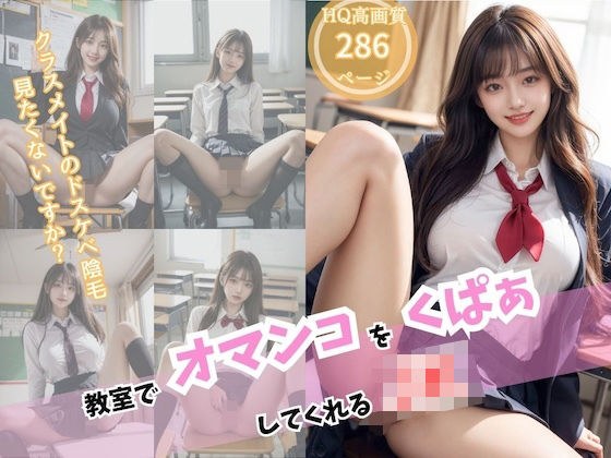 教室でオマンコをくぱぁしてくれるJK メイン画像