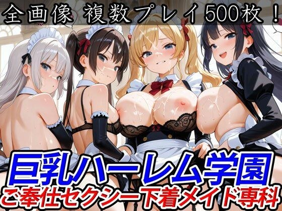 巨乳ハーレム学園ご奉仕セクシー下着メイド専科 メイン画像