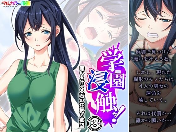 学園浸触！願いを叶える石の狂気と欲望 3巻 メイン画像