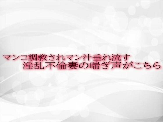 マンコ調教されマン汁垂れ流す淫乱不倫妻の喘ぎ声がこちら メイン画像