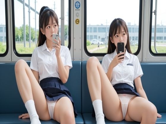 スマホばかり観て「ぼぉ〜と生きている」制服女子  150p メイン画像