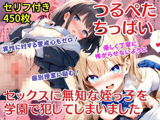【セリフ付き・無知な少女】セックスに無知なつるぺたちっぱいの姪っ子を学園で犯してしまいました メイン画像