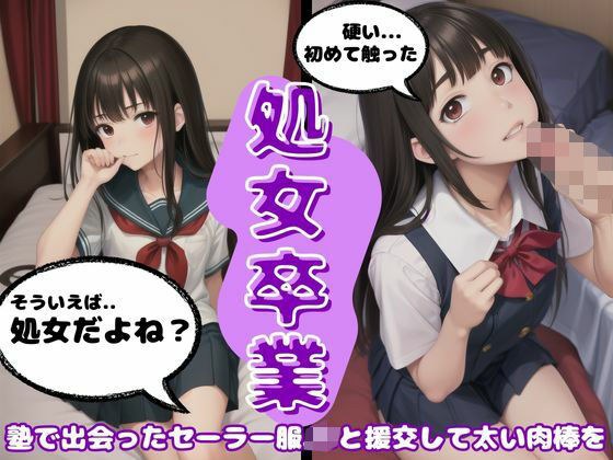 塾で出会ったセーラー服JKと援交して太い肉棒を触らせる・・・ メイン画像