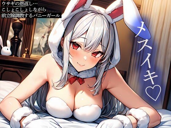 ウサギの恩返し…こしょこしょしながら前立腺調教するバニーガール メイン画像