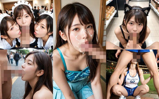 リアル美女フェラチオ画像_超可愛い女の子が所かまわずペニスを咥えまくり？！精液をぶっかけられた顔もエッチな画像集！ メイン画像