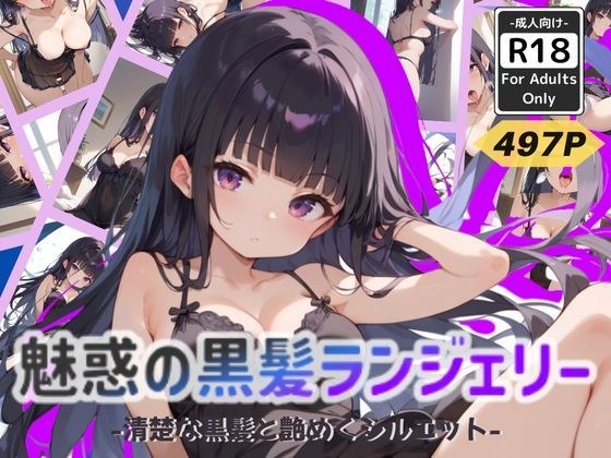 魅惑の黒髪ランジェリー -清楚な黒髪と艶めくシルエット- メイン画像