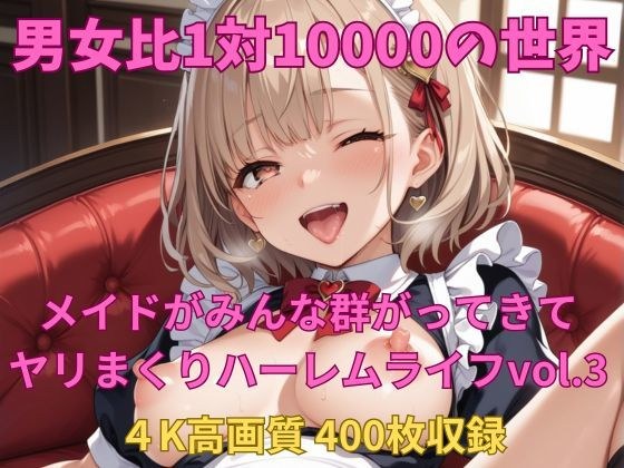 男女比1対10000の世界 メイド達とセックスし放題でちんぽが乾く暇もないヤリ放題ハーレムライフ！！Vol.3 メイン画像