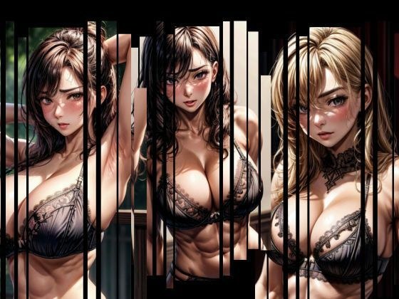 恥ずかしげな爆乳ムキムキ下着のお姉さん メイン画像