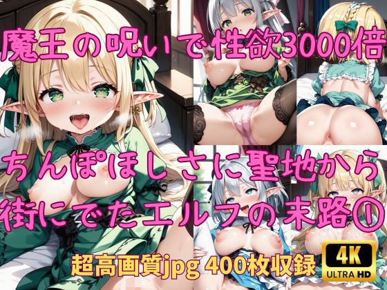 魔王の呪いで性欲3000倍 ちんぽ欲しさに聖地から人の街にでた無垢だったエルフの末路 メイン画像