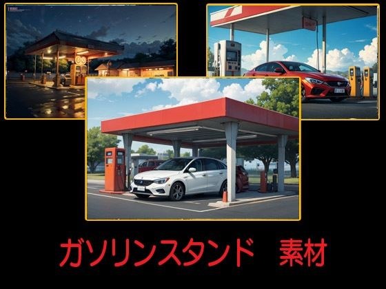 ガソリンスタンド  素材 メイン画像