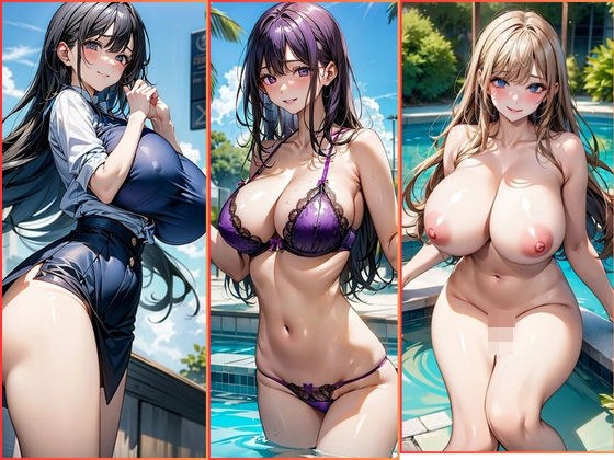 Tropical Temptation:水着美女の楽園【イラスト】 メイン画像