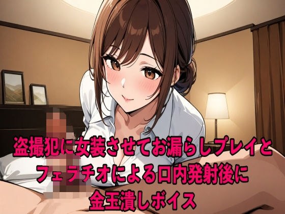 【去勢プログラム】盗撮犯に女装させてお漏らしプレイとフェラチオによる口内発射後に金玉潰しボイス【お姉さん/SM】 メイン画像