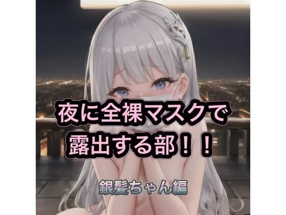 夜に全裸マスクで露出する部!! 銀髪ちゃん編 メイン画像