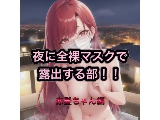 夜に全裸マスクで露出する部!! 赤髪ちゃん編 メイン画像