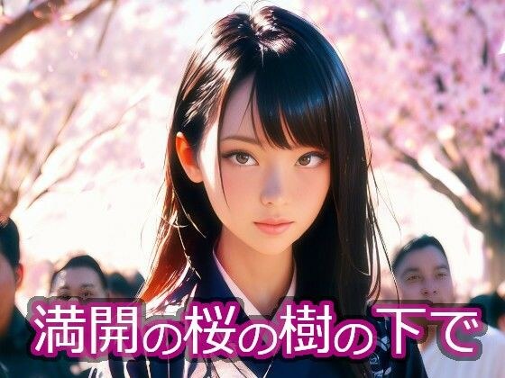 満開の桜の樹の下で メイン画像