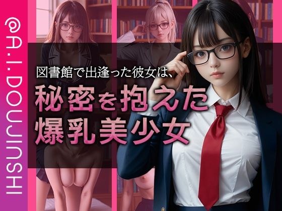 図書館で出逢った彼女は、秘密を抱えた爆乳美少女@AI同人誌vol.096 メイン画像