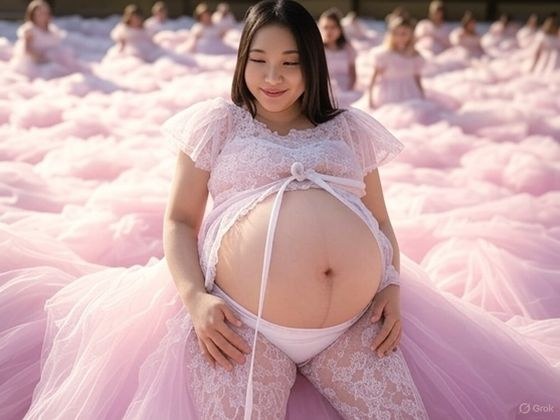 ベビードールの臨月妊婦が見渡す限り数千人で紙おむつ付けてうっとりしてる メイン画像