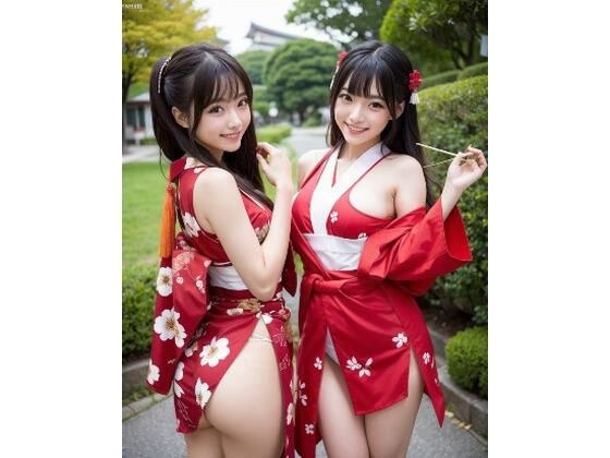 プレミアム美少女 2人組  着物コスプレ  モザイク無し メイン画像