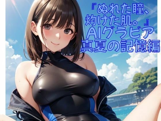 "Wet eyes, burning skin. 'AI Gravure - Midsummer Memory Edition メイン画像