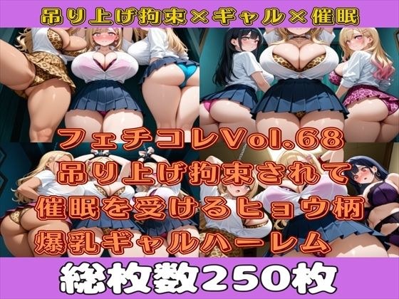 フェチコレVol.68 吊り上げ拘束されて催●を受けるヒョウ柄爆乳ギャルハーレム【総枚数250枚】 メイン画像