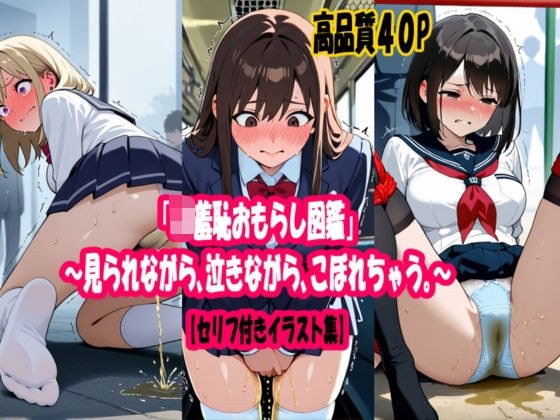 「JK羞恥おもらし図鑑」〜見られながら、泣きながら、こぼれちゃう。〜【セリフ付きイラスト集】 メイン画像