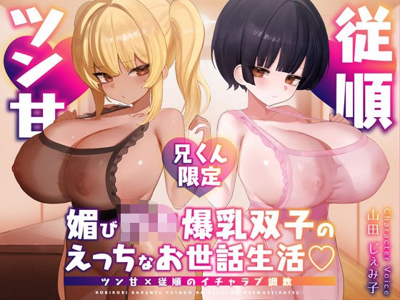 【兄くん限定】媚び〇キ爆乳双子のえっちなお世話生活（はーと） ツン甘×従順のイチャラブ調教【KU100】 メイン画像
