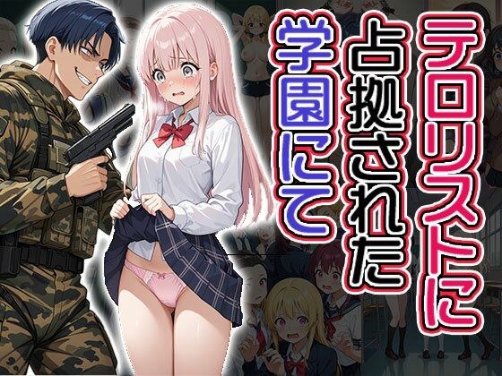 テロリストに占拠された学園にて（CG100枚） メイン画像