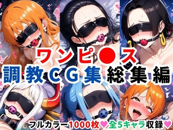 ワンピ●ス調教CG集総集編【1000枚 全5キャラ/ナミ/ロビン/ハンコック/ヤマト/ビビ】 メイン画像