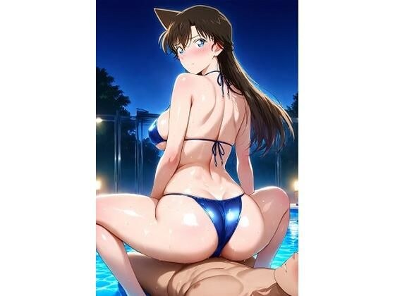 毛〇蘭  ナイトプールで騎乗位 メイン画像
