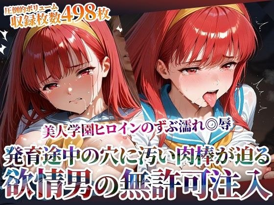 欲情した男たちによる美人学園ヒロインのズブ濡れ◎辱！発育途中の未熟な穴に無許可注入の嵐 メイン画像