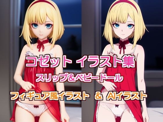 AIイラスト＆フィギュア風AIイラスト  コゼット・シュナイダー スリップ＆ベビードール イラストセット集 メイン画像