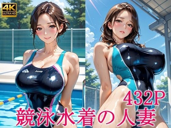 競泳水着の人妻 メイン画像