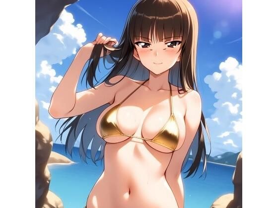 ガル〇ン  西〇しほ  金ビキニ メイン画像