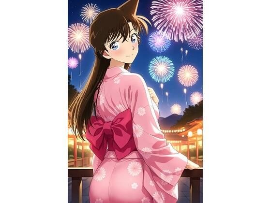 毛〇蘭  浴衣で花火 メイン画像