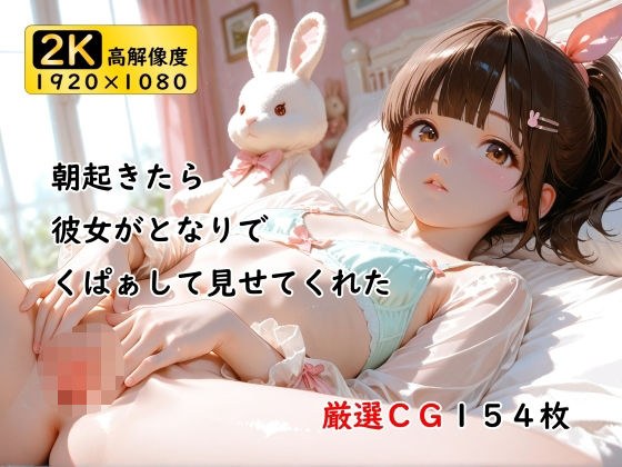 朝起きたら彼女がとなりでくぱぁして見せてくれた メイン画像