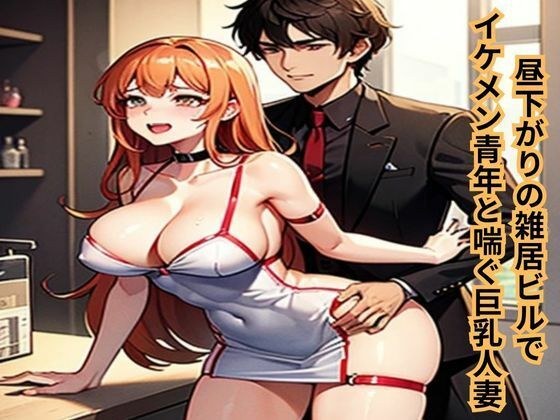 昼下がりの雑居ビルでイケメン青年と喘ぐ巨乳人妻 メイン画像