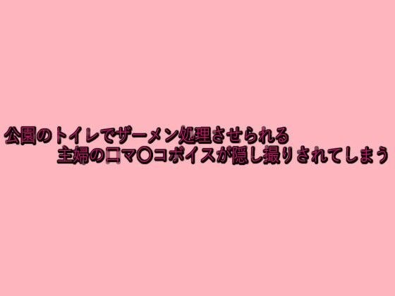 公園のトイレでザーメン処理させられる主婦の口マ〇コボイスが隠し撮りされてしまう メイン画像