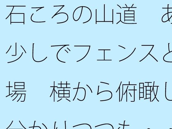 石ころの山道  あと少しでフェンスと広場  横から俯瞰して分かりつつも・・・・ メイン画像