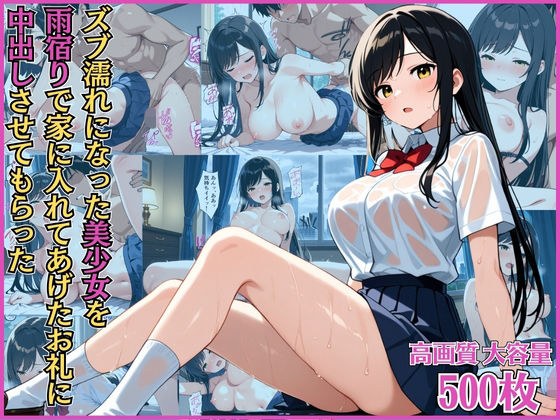 ズブ濡れになった美少女を雨宿りで家に入れてあげたお礼に中出しさせてもらった【淫乱】【ドジっ娘】【女子校生】【CG500枚】 メイン画像