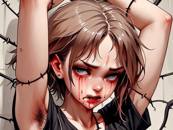 近未来女性兵士鉄線拷問2 メイン画像