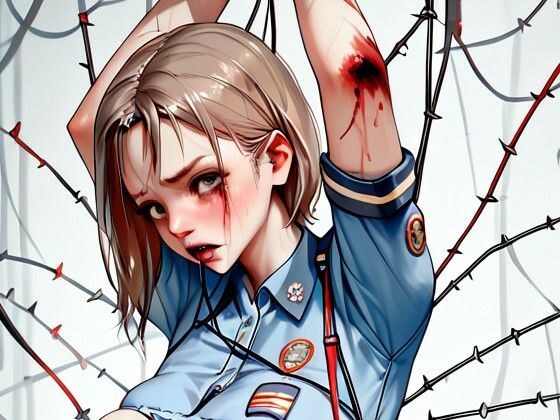 近未来女性捕虜鉄線拷問1 メイン画像